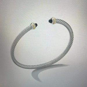 David Yurman - Cable Bracelet - Black Onyx with 18K Yellow Gold